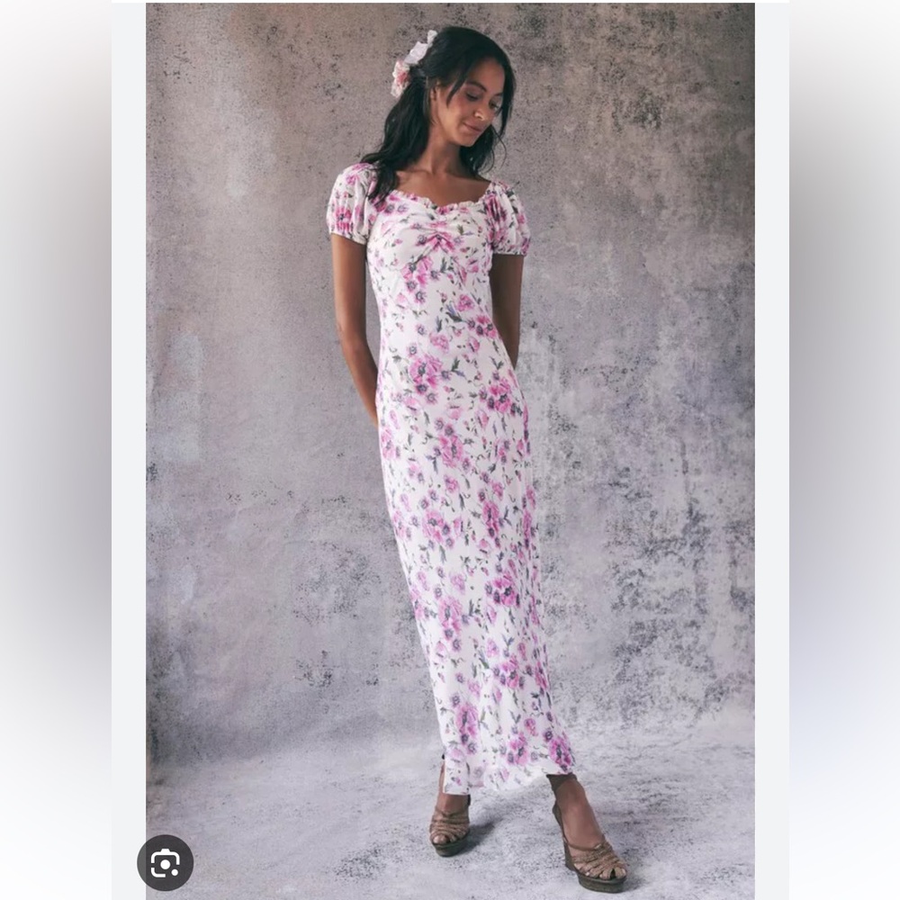 LoveShackFancy Madara Maxi Dress - Trellis Cream Size Medium
